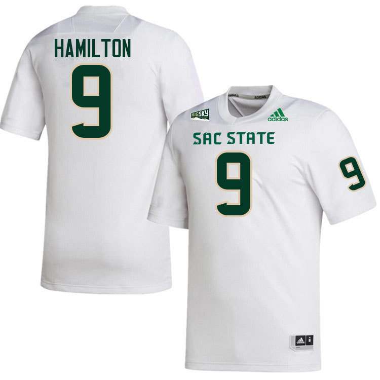 Sacramento State Hornets #9 Kai Hamilton College Football Jerseys Stitched-White